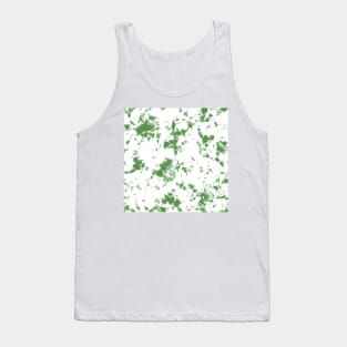 Kelly Green and white Storm - Tie-Dye Shibori Texture Tank Top